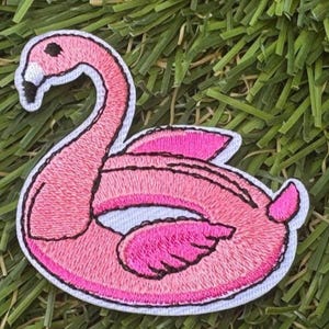 Pink Flamingo Iron On Patches