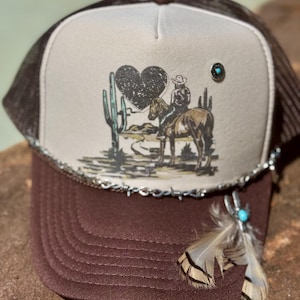 Feathered Desert Cowboy Trucker Hat