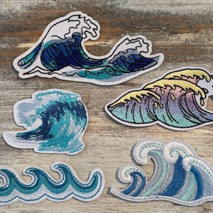 Ocean Wave Iron On Patches