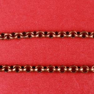 12/7 MADE in EUROPE 50cm brass chain, antique copper chain , 3.5mm jewelry chain, 3.5mm antique copper chain (ng0050)