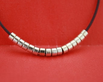 RS0176>> MADE in EUROPE 10 tiny silver tube spacers, plain silver spacers, metal tube beads, 2.5mm hole beads, (NG2202) Qty10