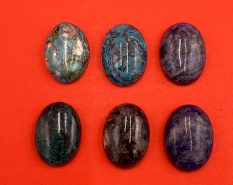 25x18mm gemstone cabochon, 25x18mm oval flatback cabochon