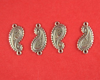 8A/2 MADE in GREECE 4  zamak connectors, silver earring components, earring connector (PF11005) Qty4