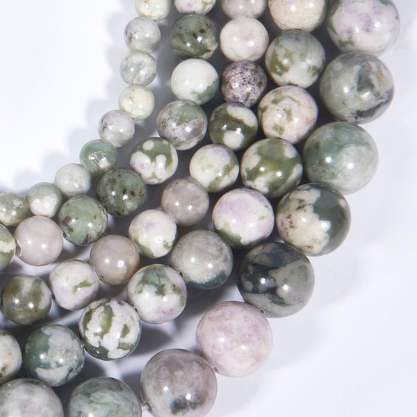 Full strand of natural peace jade round loose beads 4MM, 6MM, 8MM, 10MM