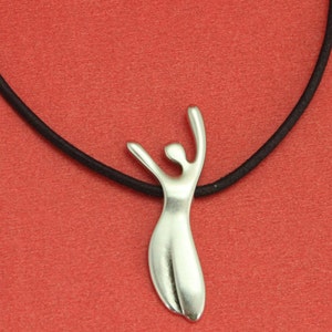 0120&gt;&gt;MADE IN GREECE dancer pendant, Goddess pendant, silver dancer pendant, dancing figure pendant Qty1