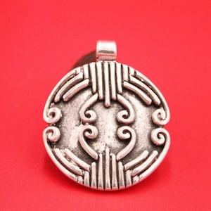 0330&gt;&gt; MADE in EUROPE large metal pendant, ethnic pendant, tribal pendant (ABLZ278)Qty1