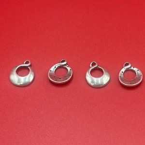 8/1&gt;&gt; MADE in EUROPE 2 loop charms, silver loop charms, qty2