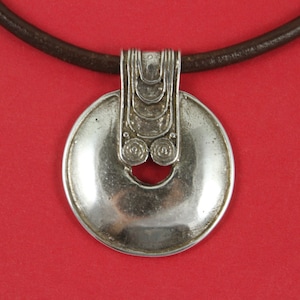 0030&gt;&gt; MADE in EUROPE zamak large pendant, tribal pendant, ethnic pendant , large silver pendant (7576S) Qty1