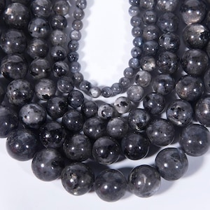 Full 15.5&quot; strand labradorite lavrikite round beads, natural larvikite labradorite stone beads 4mm, 6mm, 8mm, 10mm, 12mm (J30)