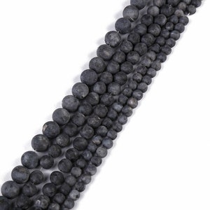 Full 15.5&quot; strand frosted labradorite lavrikite round beads, natural matte larvikite labradorite stone beads 4mm, 6mm, 8mm, 10mm, 12mm (J32)