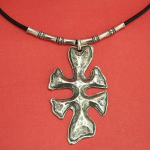 0289&gt;&gt;MADE IN EUROPE large silver pendant, zamak ethnic pendant, tribal pendant, irregular shape pendant, Qty1