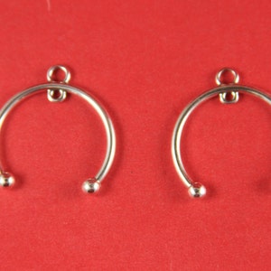 8A/2 MADE in GREECE 4 zamak connectors, silver earring components, earring connector (ng3470) Qty4