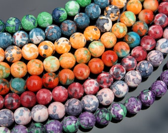 R0036/44>>Full strand of rain flower jade round beads, rain flower jade 4mm, 6mm, 8mm, 10mm, 12mm