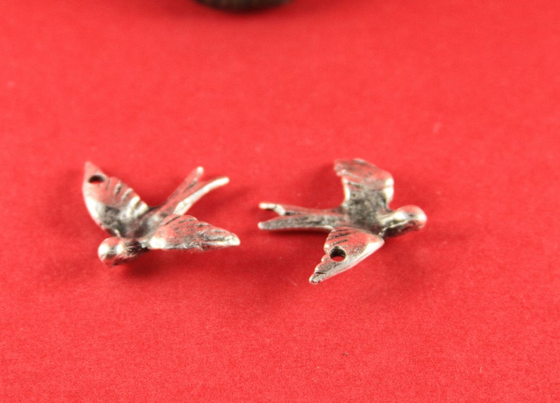 Qty2 X745AS mykonos bird pendant 81 MADE in GREECE 2 Mykonos silver swallow pendants silver dove pendant