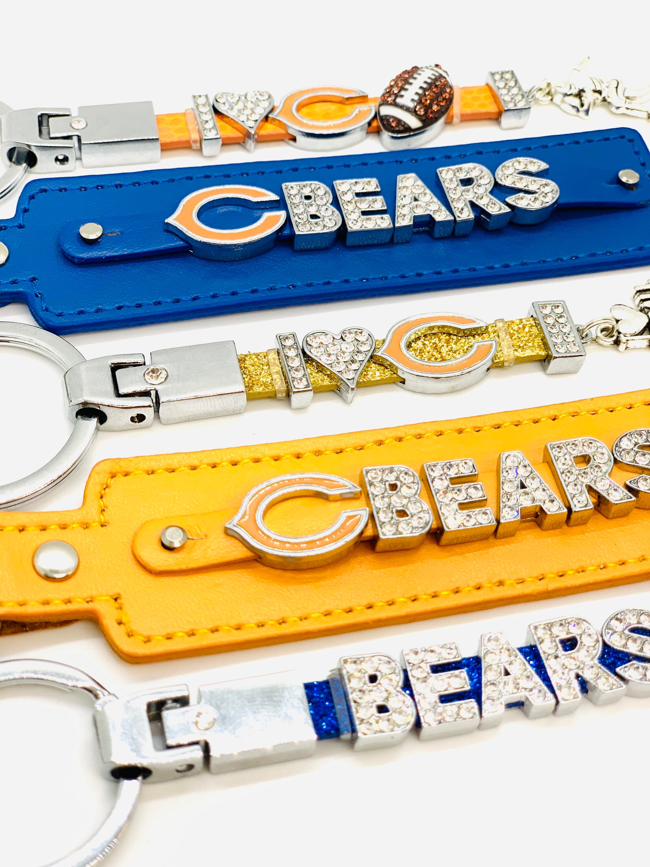 Chicago Bears Bling Keychains NFL Lanyards NFL Accessories Etsy UK