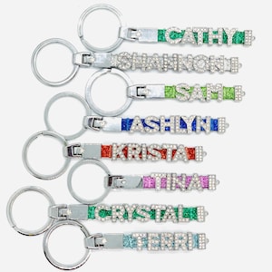 Personalized Keyring Bag Tags Custom Name Keychain Personalized Keychain Custom Lanyard Backpack Keychain Name Lanyard Christmas Gifts image 4