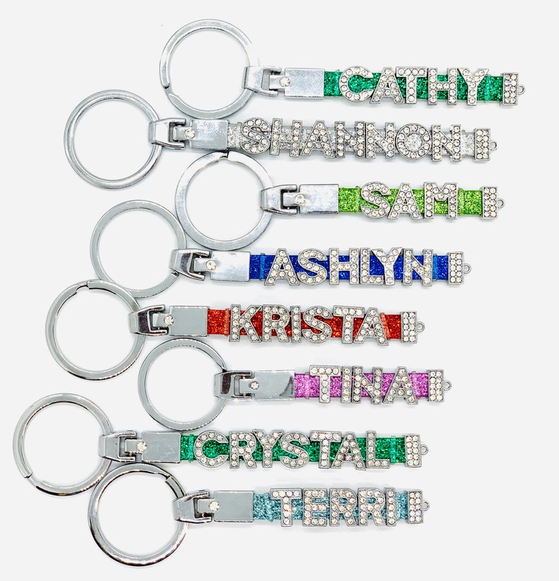 Personalized Keyring Bag Tags Custom Name Keychain Personalized Keychain Custom Lanyard Backpack Keychain Name Lanyard Christmas Gifts image 4