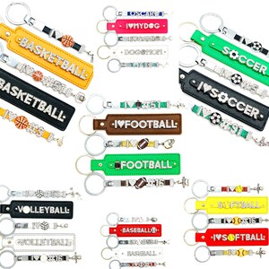 Personalized Keyring Bag Tags Custom Name Keychain Personalized Keychain Custom Lanyard Backpack Keychain Name Lanyard Christmas Gifts image 6