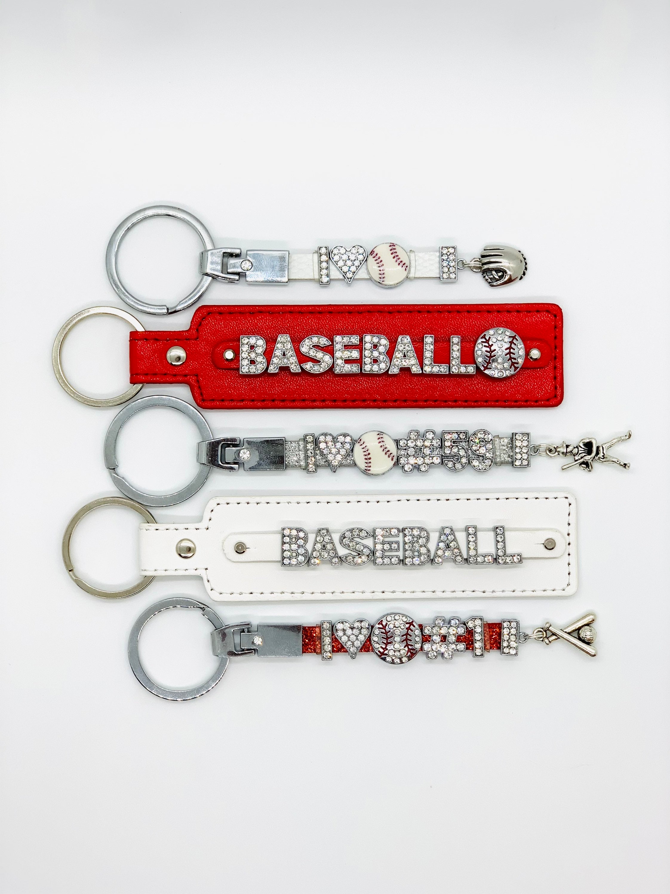 Baseball Keychain Personalized Keychain Baseball Gifts Etsy