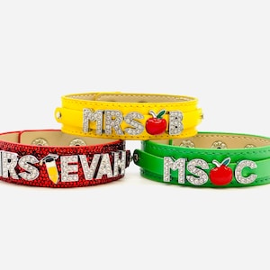 Custom Teacher Gift Personalized Teacher  Name Gift Teacher Appreciation Gift Gifts for Teachers Teacher Charm Bracelet Personalized Gifts