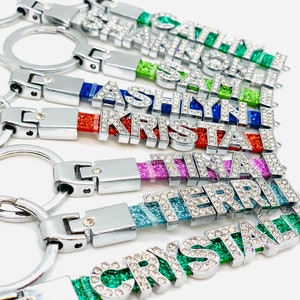 Personalized Keyring Bag Tags Custom Name Keychain Personalized Keychain Custom Lanyard Backpack Keychain Name Lanyard Christmas Gifts image 3