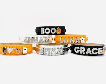 Custom Name Halloween Bracelet Halloween Jewelry Halloween Name Bracelet Halloween Charm Bracelet Personalized Halloween Bracelet October