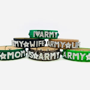 Army Bracelet Army Jewelry Army Mom Army Wife Army Gift Deployment Gift Military Mom Gift for Army Army Charm Bracelet Military Bracelet