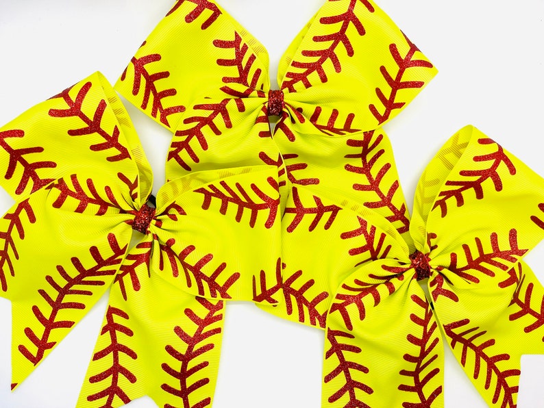 Softball Hair Bow Softball Hair Accessories Softball Gifts Softball Accessories Softball Team Bows Hair Bows Sport Bow Team Gifts Sport Bows Bild 5