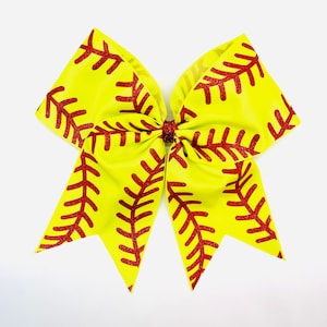 Softball Hair Bow Softball Hair Accessories Softball Gifts Softball Accessories Softball Team Bows Hair Bows Sport Bow Team Gifts Sport Bows