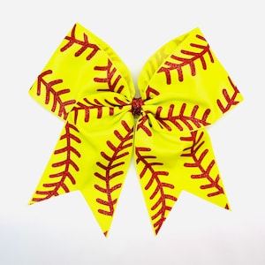 Softball Hair Bow Softball Hair Accessories Softball Gifts Softball Accessories Softball Team Bows Hair Bows Sport Bow Team Gifts Sport Bows Bild 1