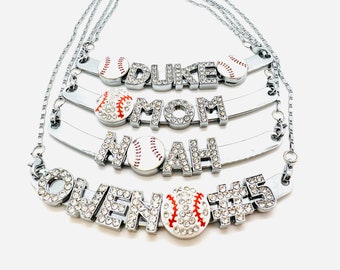 Baseball Mom Necklace Baseball Necklace Baseball Jewelry Baseball Gifts Baseball Accessories Personalized  Necklace Gift For Baseball Mom