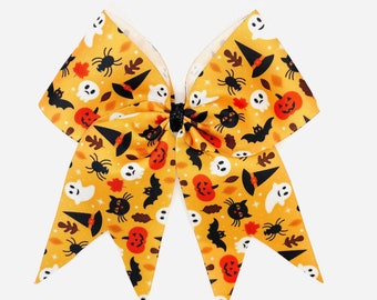 Halloween Hair Bow Pumpkin Hair Bow Halloween Hair Accessories Girls Halloween Hair Bows Holiday Bows Team Gifts Sport Bows Hair Clip 3” Bow
