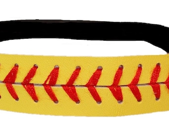 Softball  Headband Softball Women’s Headbands Softball Gifts Softball accessories Team Gifts Gift for her Leather Headbands Hair accessories