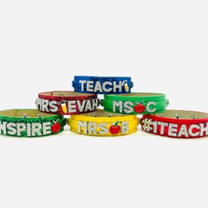Teacher Bracelets Teacher Gifts Teacher Jewelry Teacher Appreciation Gift Personalized Teacher Gift Teacher Christmas Gifts School Teachers