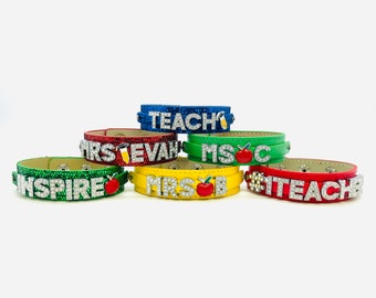 Bracelets d’enseignant Cadeaux d’enseignant Bijoux d’enseignant Cadeau d’appréciation de l’enseignant Cadeau personnalisé de l’enseignant Cadeaux de Noël Enseignants de l’école