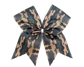 Camo Hair Bow Camouflage Bow Cheer Hair Bow Accessoires de cheveux Hair Bow Cadeaux Large Hair Bows Team Bows Hair Bows Sport Bow Team Gifts
