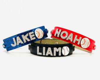 Baseball Mom Bracelet Personalized Baseball Mom Bracelets Baseball Mom Accessories Name Bracelets Personalized Charm Bracelets Mother’s Day