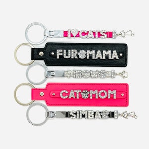 Cat Keyring Cat Keychain Cat Mom Keychain Gifts for Cat Lovers Cat Gift Cat Mama Cat Lanyard Gift for Pet Lover I love Cats My Cat and I Cat
