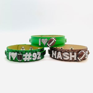 Football Mom Bracelet Football Mom Football Accessories Personalized Bracelet Football Charm Bracelet Gift For Football Mom I love Football
