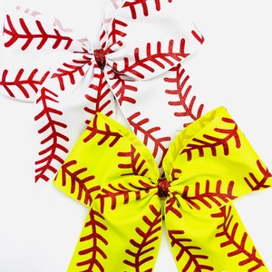 Softball Hair Bow Softball Hair Accessories Softball Gifts Softball Accessories Softball Team Bows Hair Bows Sport Bow Team Gifts Sport Bows image 7