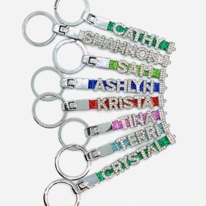 Personalized Keyring Bag Tags Custom Name Keychain Personalized Keychain Custom Lanyard Backpack Keychain Name Lanyard Christmas Gifts image 2