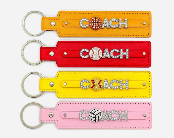 Coach Keychain Coach Gift Coach Key Fob Gifts for Coaches Volleyball Coach Gift Softball Coach Gift Soccer Coach Coach Accessories