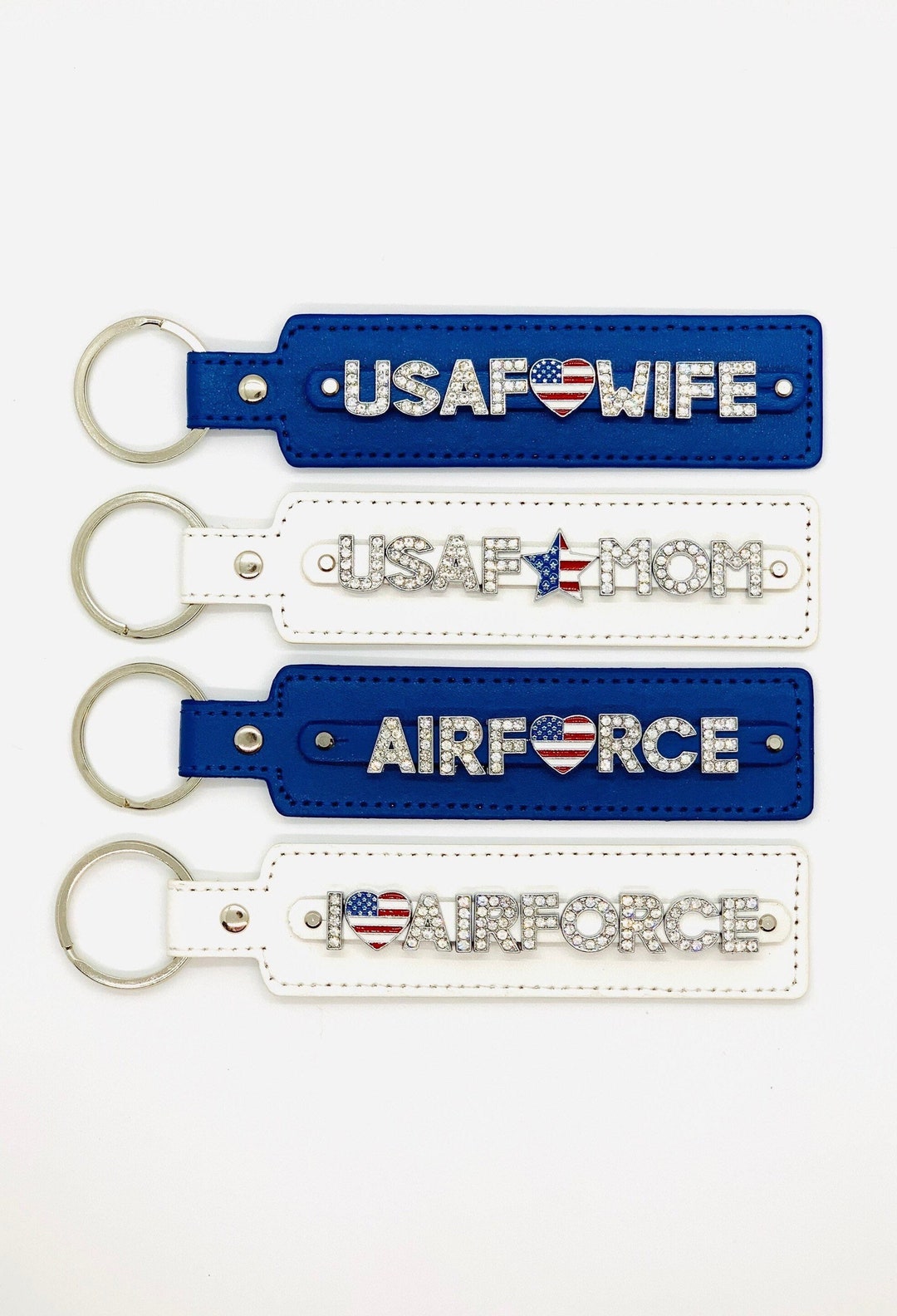 Air Force Keychain Air Force Keyring Air Force Wife Air Force Etsy
