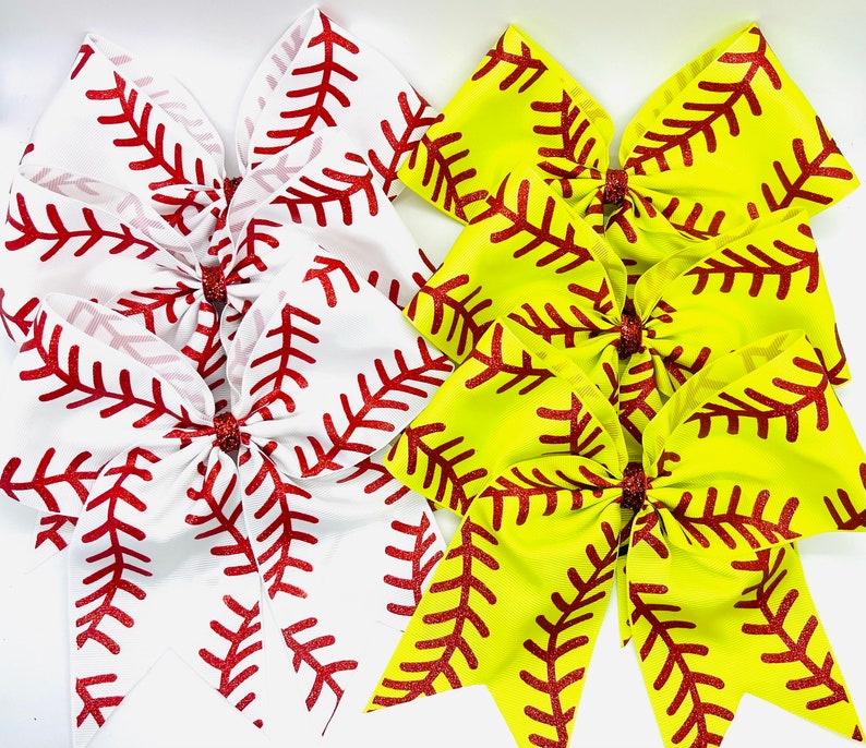 Softball Hair Bow Softball Hair Accessories Softball Gifts Softball Accessories Softball Team Bows Hair Bows Sport Bow Team Gifts Sport Bows image 6