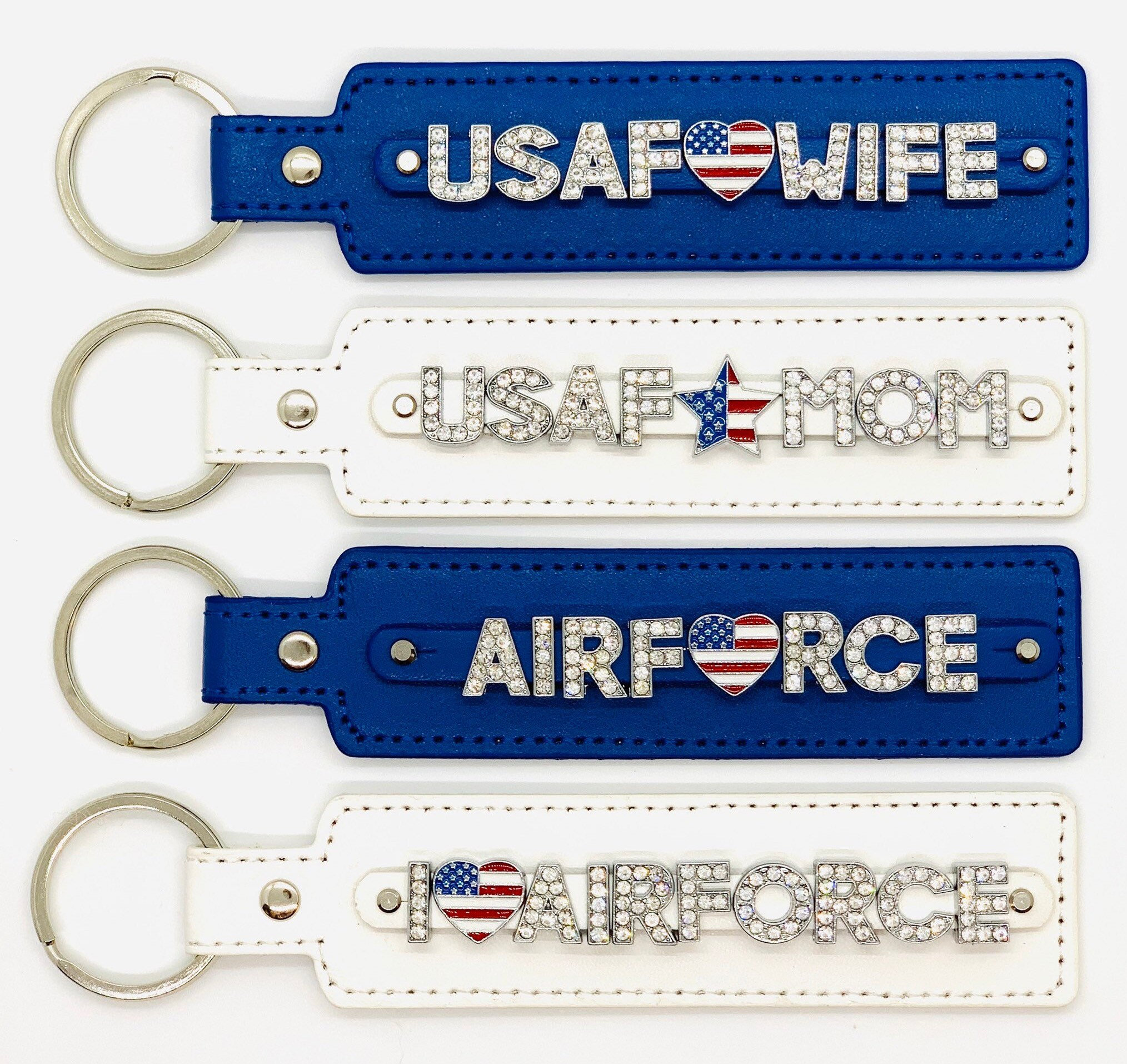 Air Force Keychain Air Force Keyring Air Force Wife Air Force Etsy