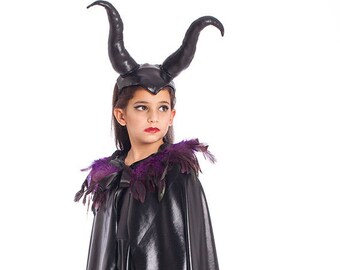 Maleficent Cape Halloween Costumes Kids 