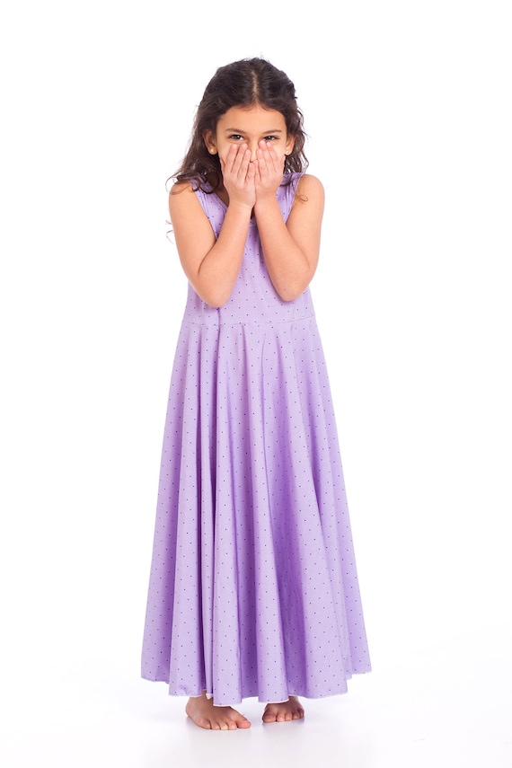 girls purple maxi dress