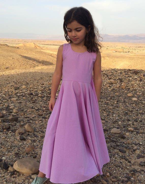 girls purple maxi dress