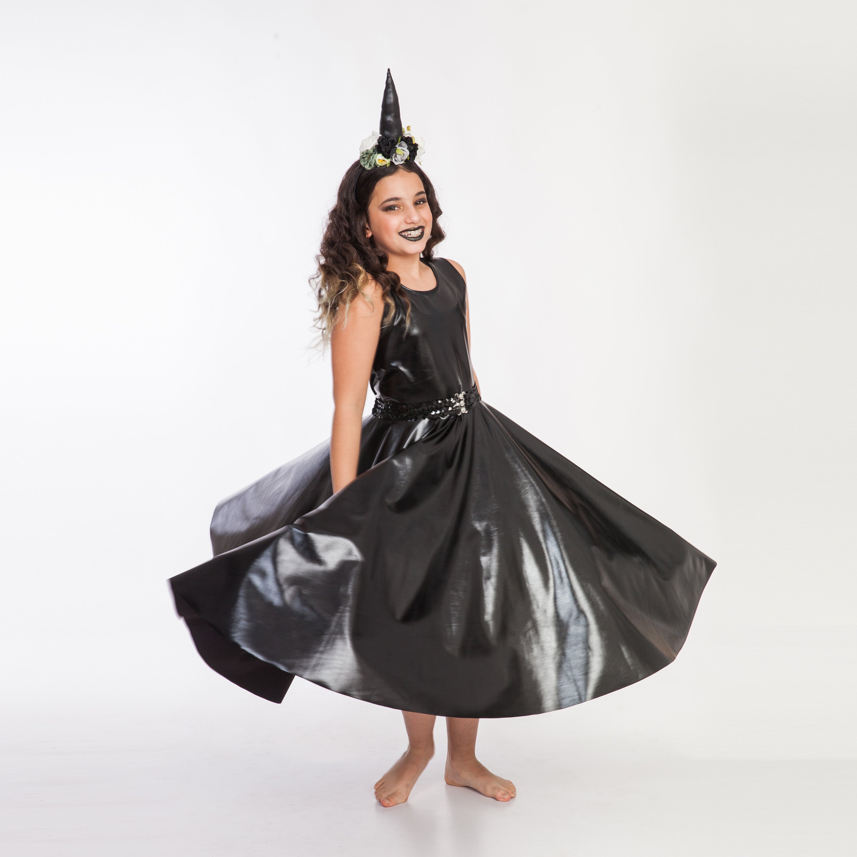 Dark Unicorn Costume Girls Gothic 