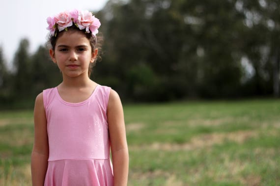 Girls Floral Headband Girls Pink Headband Hair Accessories Gift For Girl Flower Girl Headband Girls Dress Up Girls Birthday Gift